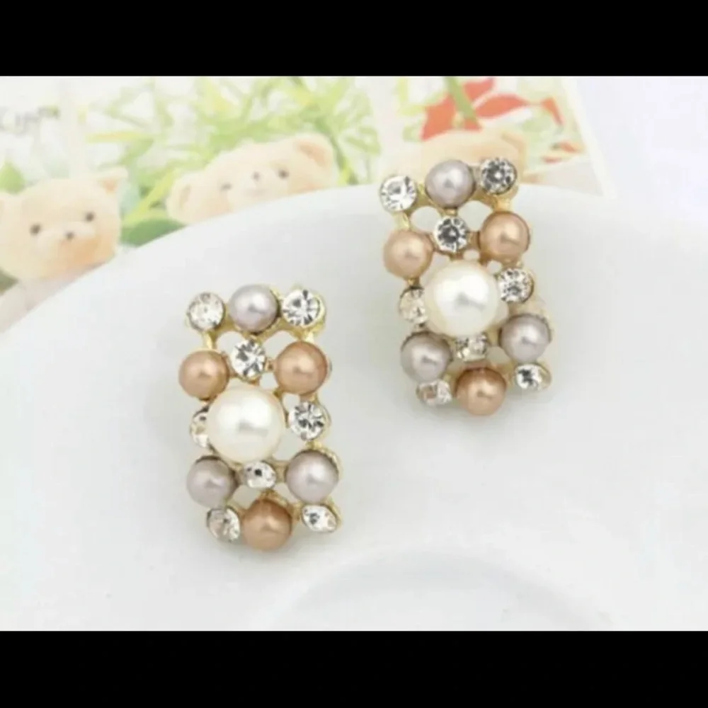 🍀New Crystal Pearl Necklace Earrings Jewelry gift Set - Picture 8 of 11